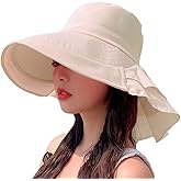 Sun Hats for Women Gardening Hat Wide Brim Foldable Visor Hat with Neck Flap for Summer