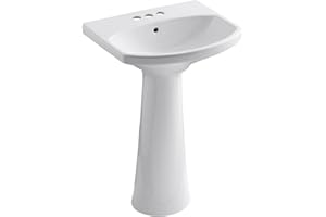 KOHLER Cimarron® Pedestal bathroom sink with 4" centerset faucet holes