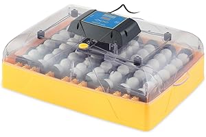 Brinsea Ovation 56 Eco Egg Incubator with Automatic Egg Turning Control, Digital Display, and Internal/External Temperature Alarms for Hatching 56 Chicken, Duck, Other Bird Eggs