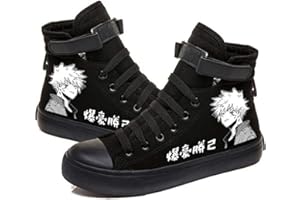 DHSPKN Mha Canvas Shoes Anime Deku Sneakers Izuku Todoroki Cosplay High-Top Shoes