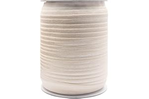 Bristlegrass Shiny Fold Over Elastic Band for Sewing 3/4" 20mm FOE Roll Spool Stretchy Ribbon for Hair Tie Headband Dress DIY Sewing Trim (C-3/4 Inch x 50 Yards,Nude)