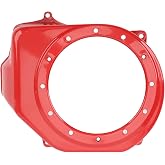 PerGar Electric Start Flywheel Shroud, Starter Shroud Fan Flywheel Cover Red Metal Pull Starter Cooling Fan Cover for GX160 5.5HP GX200 6.5HP Engines