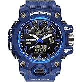 FANMIS Mens Fashion Military Multifunction Digital Watches 50M Water Resistant Electronic LED Backlight Sports Watch Unisex Outdoor Sport Watch