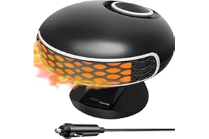 FIDENSIS 12V Protable Car Heater, 150W Windshield Defroster Defogger, Quick Heating, Compatible with All 12V Vehicles including Cars, Trucks, RVs, and Boats