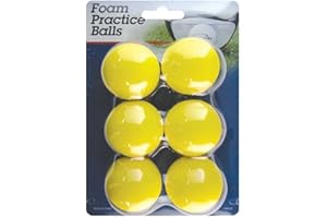 Intech Foam Golf Balls, 6 Count, Soft Yellow Lightweight Restricted Flight High-Density Foam Practice Golf Balls for Backyard or Indoors