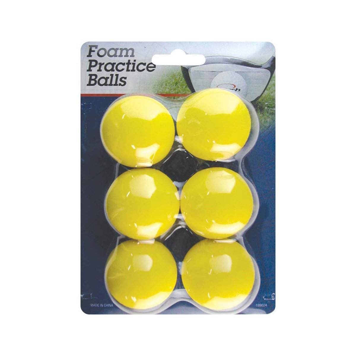 Intech Foam Golf Balls, 6 Count, Yellow Lightweight Restricted Flight High-Density Foam Practice Golf Ball for Indoors/Outdoors