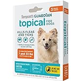Sergeant's Guardian Flea &amp; Tick Topical Dogs 7-33 lbs, 3-Month | Ideal for Dogs 7-33 lbs; Repels Mosquitoes; budget-friendly flea &amp; tick prevention for dogs; Affordable Monthly Topical