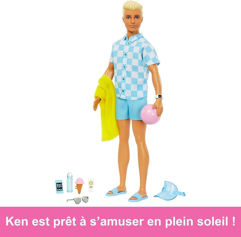 Poupée Ken avec Tenue de Plage
