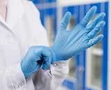 Fusion Vibes Blue Vinyl Gloves Latex Free Powder Free Large 100 Count view 3