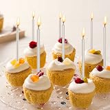 URAQT Birthday Candles 24 Pcs Metallic Holders 5.1in Cake Candles view 4