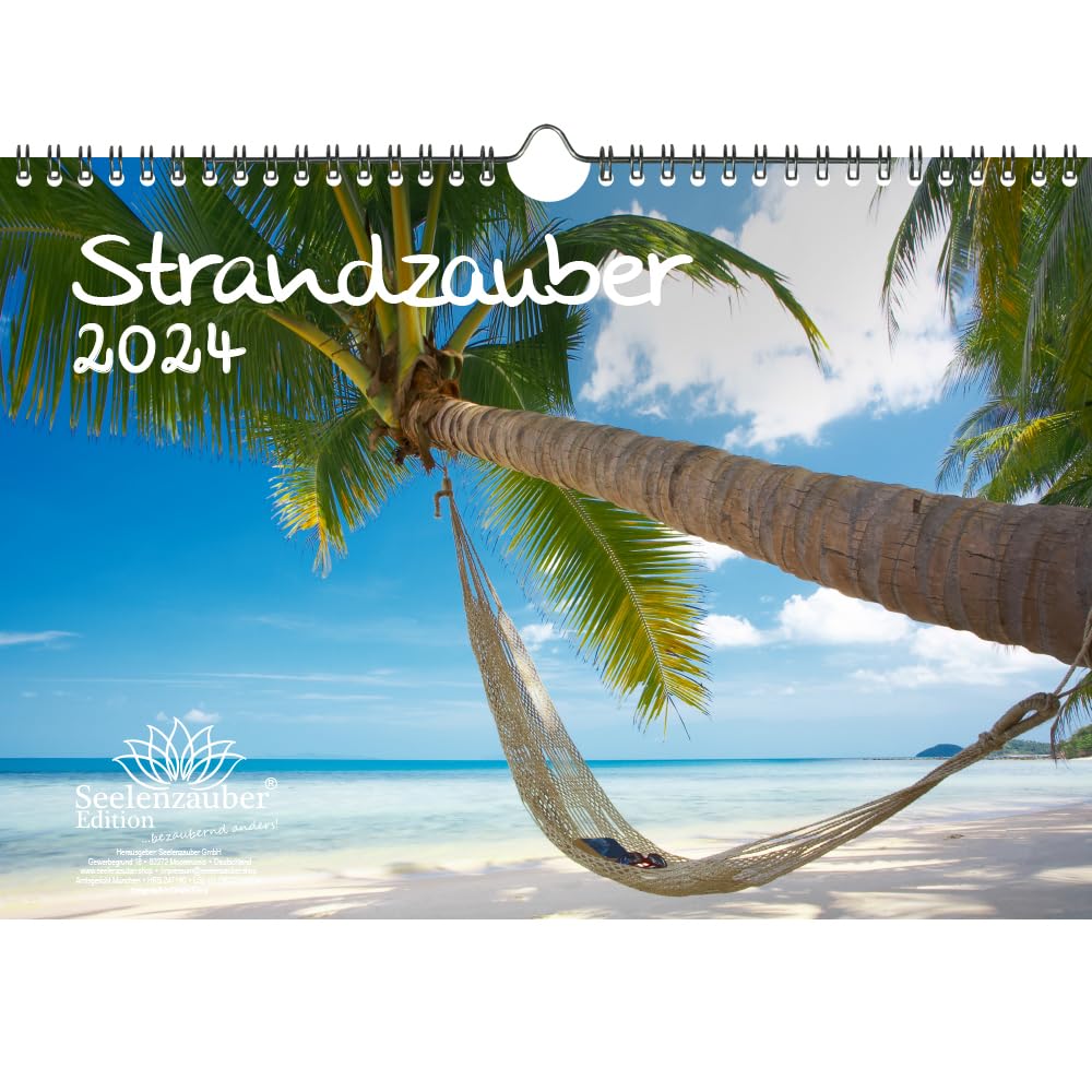 Strandzauber DIN A4 Calendar for 2024 Holidays Beach and Beaches Seelenzauber