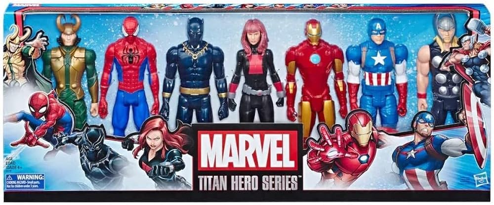Hasbro Marvel Titan Heroes 12” 7 Figure Set with 5 Accessories