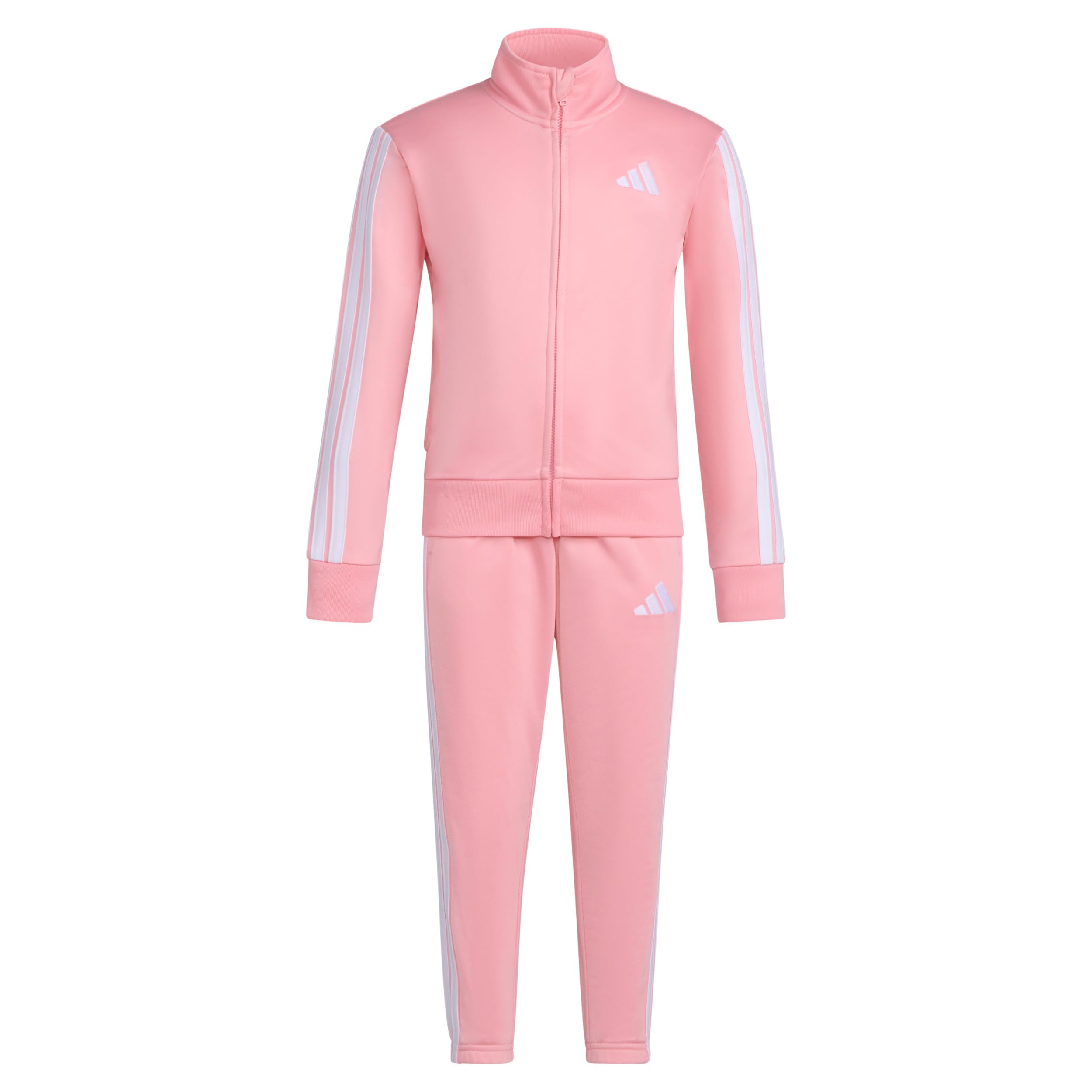 adidas Girls Zip Front Classic Tricot Jacket and Joggers Set, 2 Years, Light Pink
