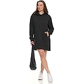 Hoodie Dress for Women – Trendy Pullover Long Fleece Oversized Sweatshirt Dresses for Women 2025 with Pockets, Split Hem