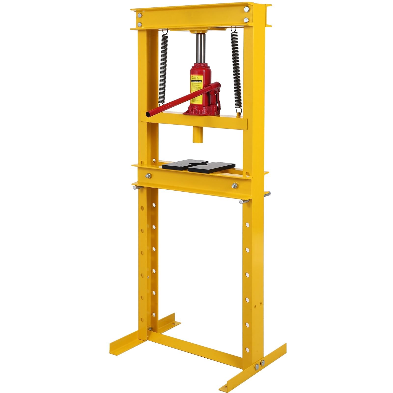 Photo 1 of 12 Ton Hydraulic Shop Press, h-Frame Floor Hydraulic Shop Press with Adjustable Height, Stamping Plates to Bend,for Bending, Straightening, Bearing Removal & Automotive Repair
