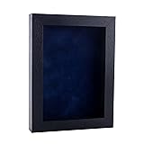 18x24 Shadow Box Frame Textured Black Wood | with a