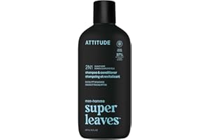 ATTITUDE Men's Shampoo and Conditioner 2-in-1, Scalp Care for Build Up & Oily Hair, Refresh With Peppermint & Willow Extract, 97% Natural Origin Ingredients, EWG Verified, Eucalyptus & Sage, 14 Fl Oz