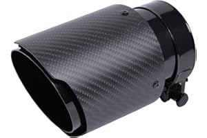 JIAREAR Carbon Fiber Exhaust Tip 3" Inlet to 4"Outlet, Universal Tailpipe 3 Inch Exhaust Muffler Tip (Matte)