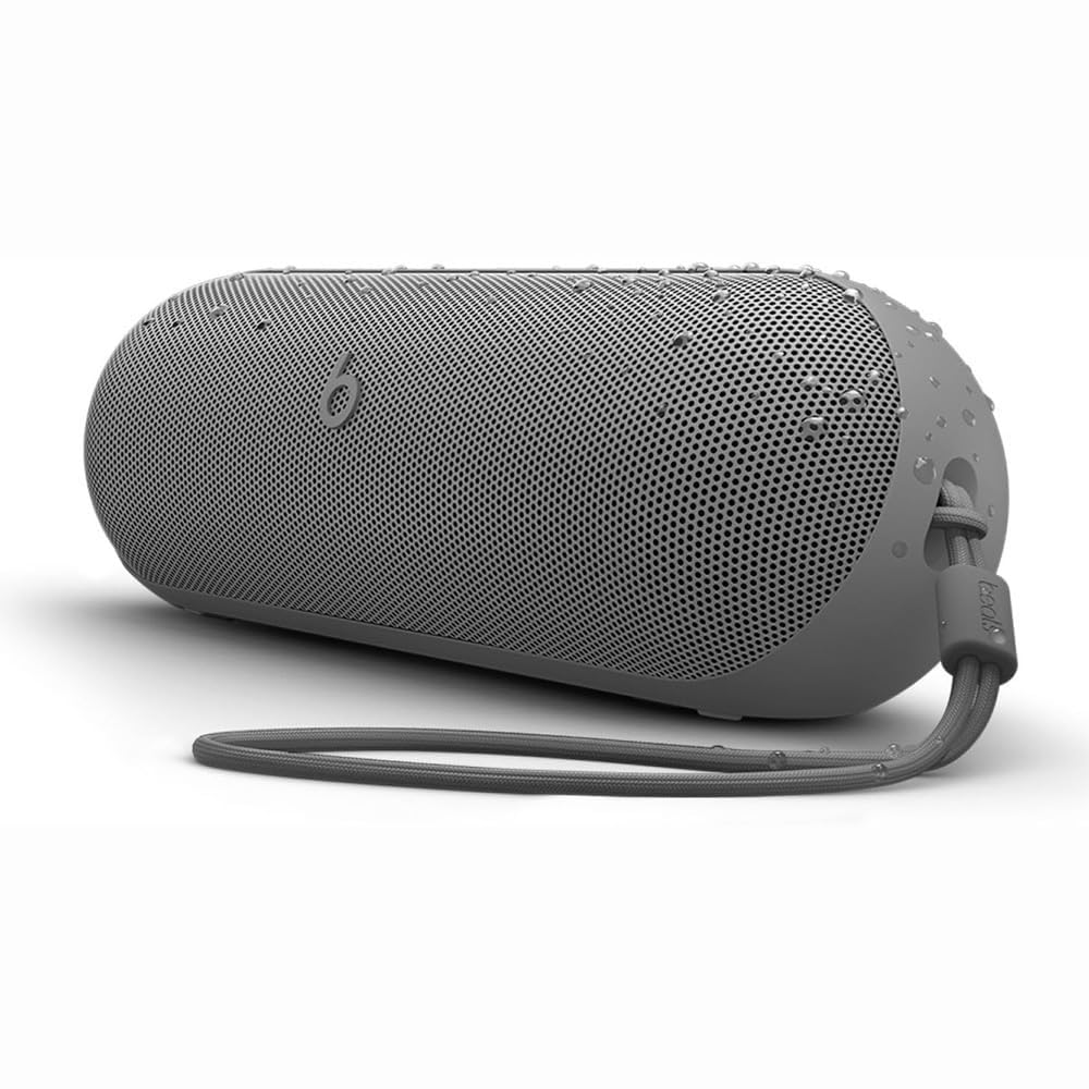 Photo 1 of Beats Pill x Kim Kardashian - Wireless Bluetooth Speaker and Portable Charger via USB-C - Up to 24 Hours Battery Life, IP67 Water Resistant, Apple & Android Compatible, Built-in Mic – Dark Gray