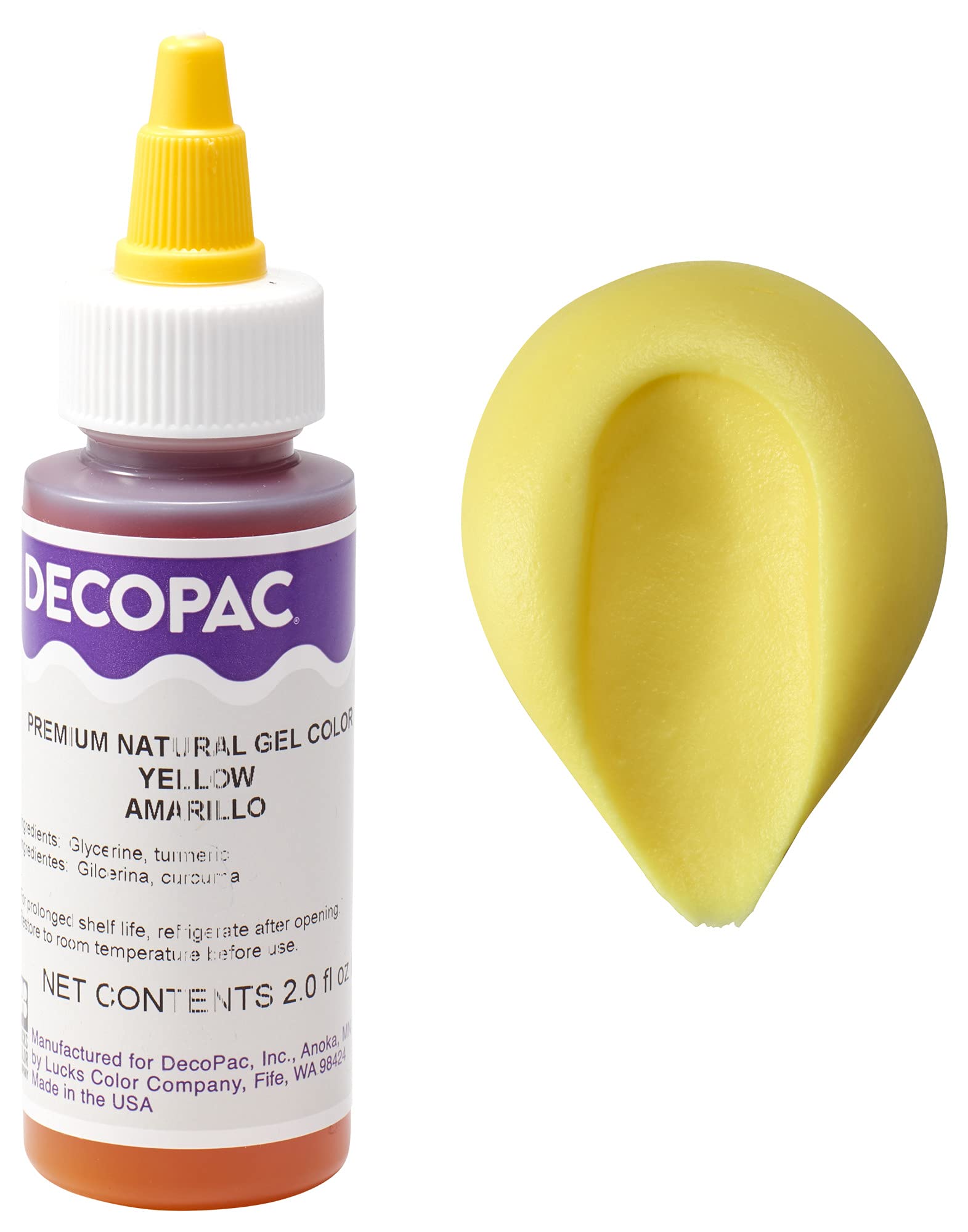 DecoPac All Natural Liqua Gel, Yellow, .2 Pound