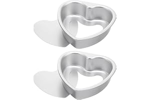 BESPORTBLE 2pcs Heart Shaped Cake Pans with Removable Bottom, 4-inch Mini Cheesecake Bakeware Set for Home