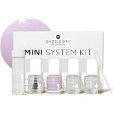Dazzle Dry Mini Kit &ndash; Lovely Lilac &ndash; 4 Step System (5 Piece Kit) | A Pale Purple With Pink Shimmer Effect &middot; Full Coverage &middot; Shimmer Finish &middot; Quick-Dry &middot; 5 Manicures