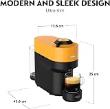 Nespresso Vertuo Pop by De'Longhi Yellow 6 Cup Sizes Starter Pods Included view 2