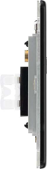 British General BG Screwless Flat Plate Single RJ45 Cat 6 Data Socket Matt Black view 5