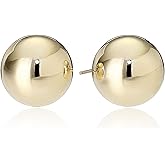Amazon Essentials Plated Sterling Silver Polished Ball Stud Earrings