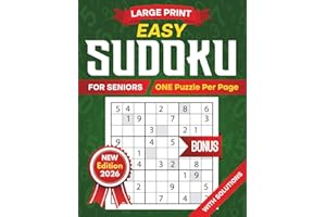 Easy Sudoku for Seniors: Large Print Brain Games to Boost Mental Memory and Keep an Active Mind - Perfect Puzzle Book for Beg