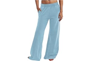 BXJX Womens Baggy Sweatpants Straight Leg Fall Fashion Outfits Comfy Lounge Pants Trendy Plus Size Long Palazzo Gauze Pants