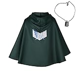 MENGZHAI Anime Green Cloak Adult Hooded Cloak Cape