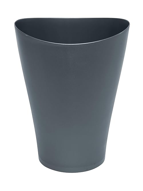 Rubbermaid Spa Works Vanity Wastebasket Home/Bathroom/Office Use Small 2.25 Gallon Plastic Gunmetal Blue Home/Kitchen/Garage/Apartment/Office