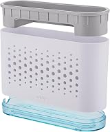 Minky Slimline Sink Tidy Caddy with Removable Drip Tray White/Light Grey view 5