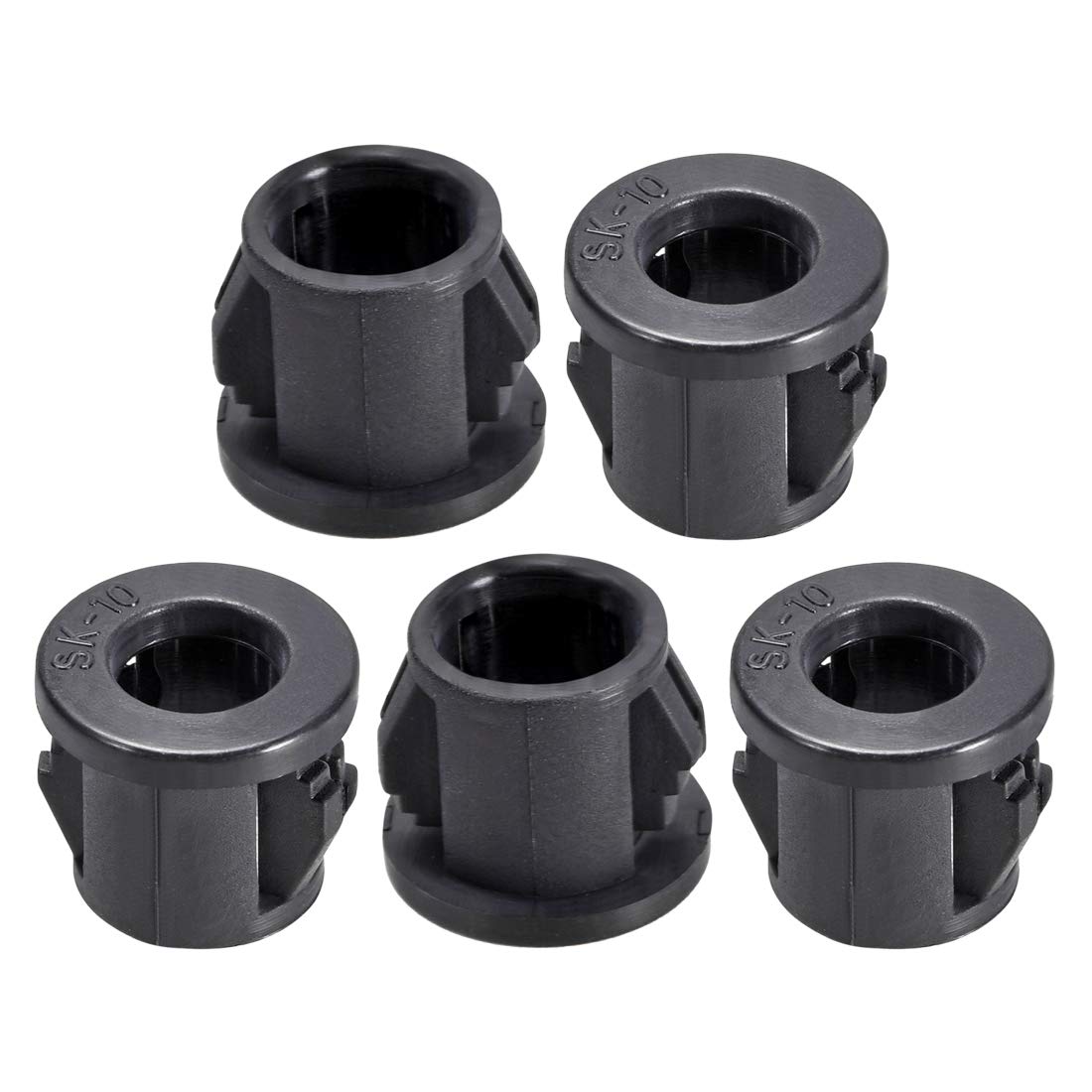 Sourcingmap 10mm Mounted Dia Snap in Cable Hose Bushing Grommet Protector Black 5pcs