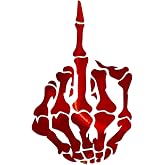 Skeleton Middle Finger Sticker Vinyl Decal Notebook Car Window Laptop 3.5