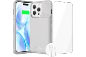 GIN FOXI Battery Case for iPhone 14/14Pro/13/13Pro, Real 7000mAh Ultra-Slim Battery Charging Case Rechargeable Anti-Fall Protection Battery Charger Charger for iPhone 14 Pro/14/13/13Pro(6.1 inch)