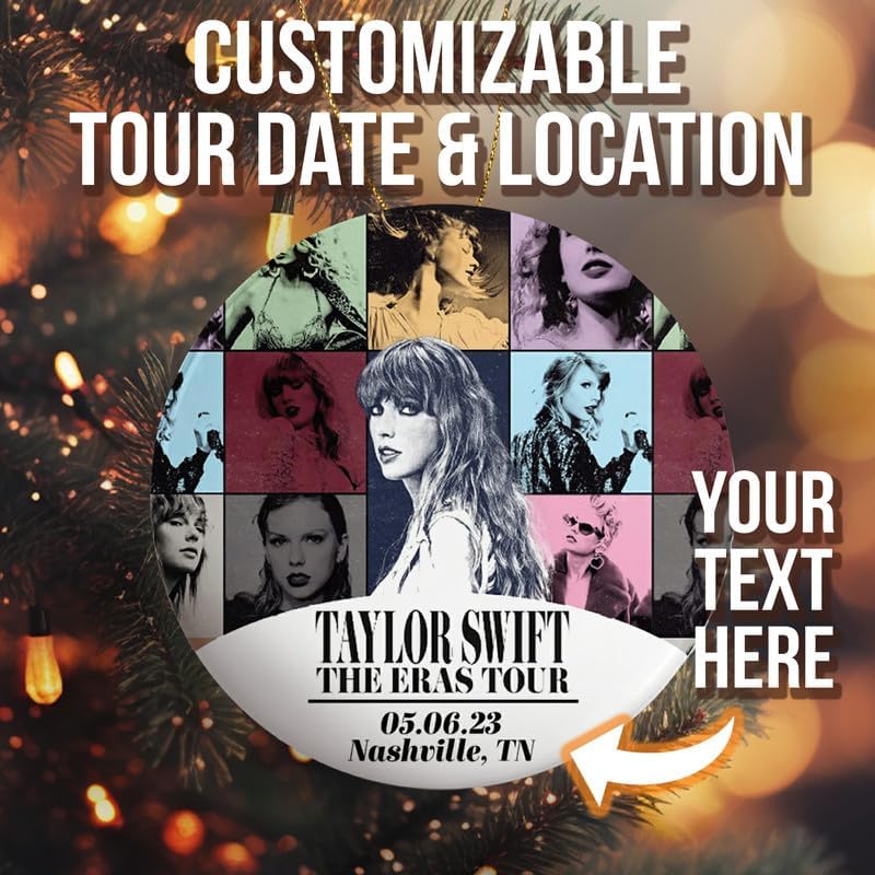 Ornaments - Custom Swiftea Tour Date Location ERAS Ornament - Customizable Swiftmas Gift for Swiftie Taylor Version Ornament - 3
