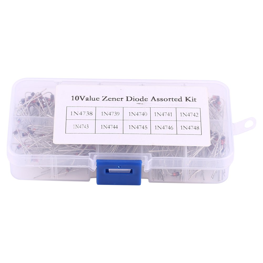 200pcs 10 Values Voltage RegulatoZener Diode Assortment Electronic Kit 1N4738~1N4748 With Storage Box