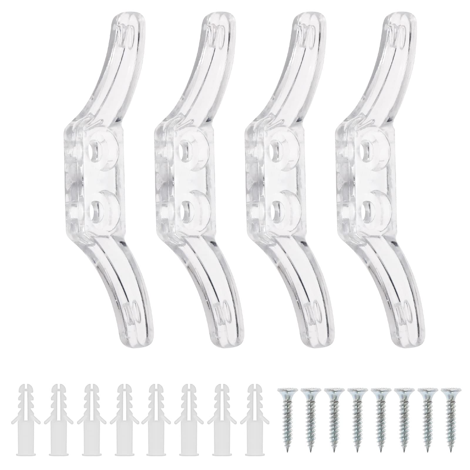 Create idea 10PCS Blinds Cord Cleats Transparent Plastic Blinds Rope Winders with Screws for Window Blinds Curtains Sun Shades Ropes