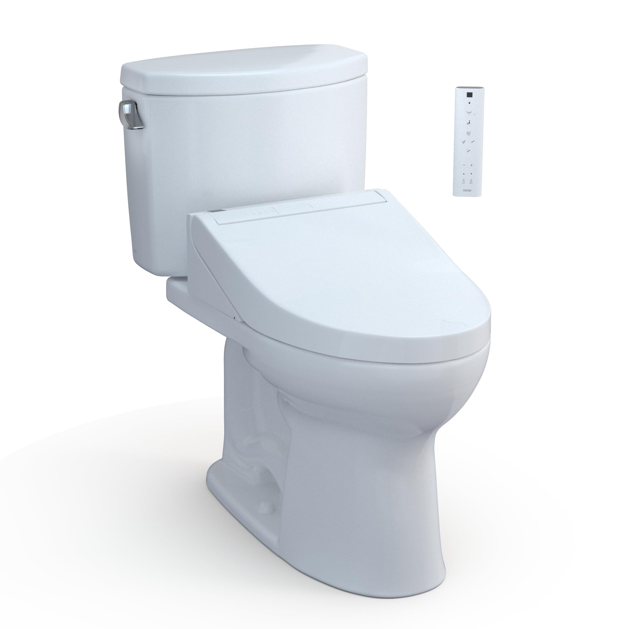 Photo 1 of ***BOWL ONLY*** TOTO WASHLET+ Drake II Two-Piece Elongated 1.28 GPF Toilet and WASHLET+ C5 Bidet Seat, Cotton White - MW4543084CEFG#01