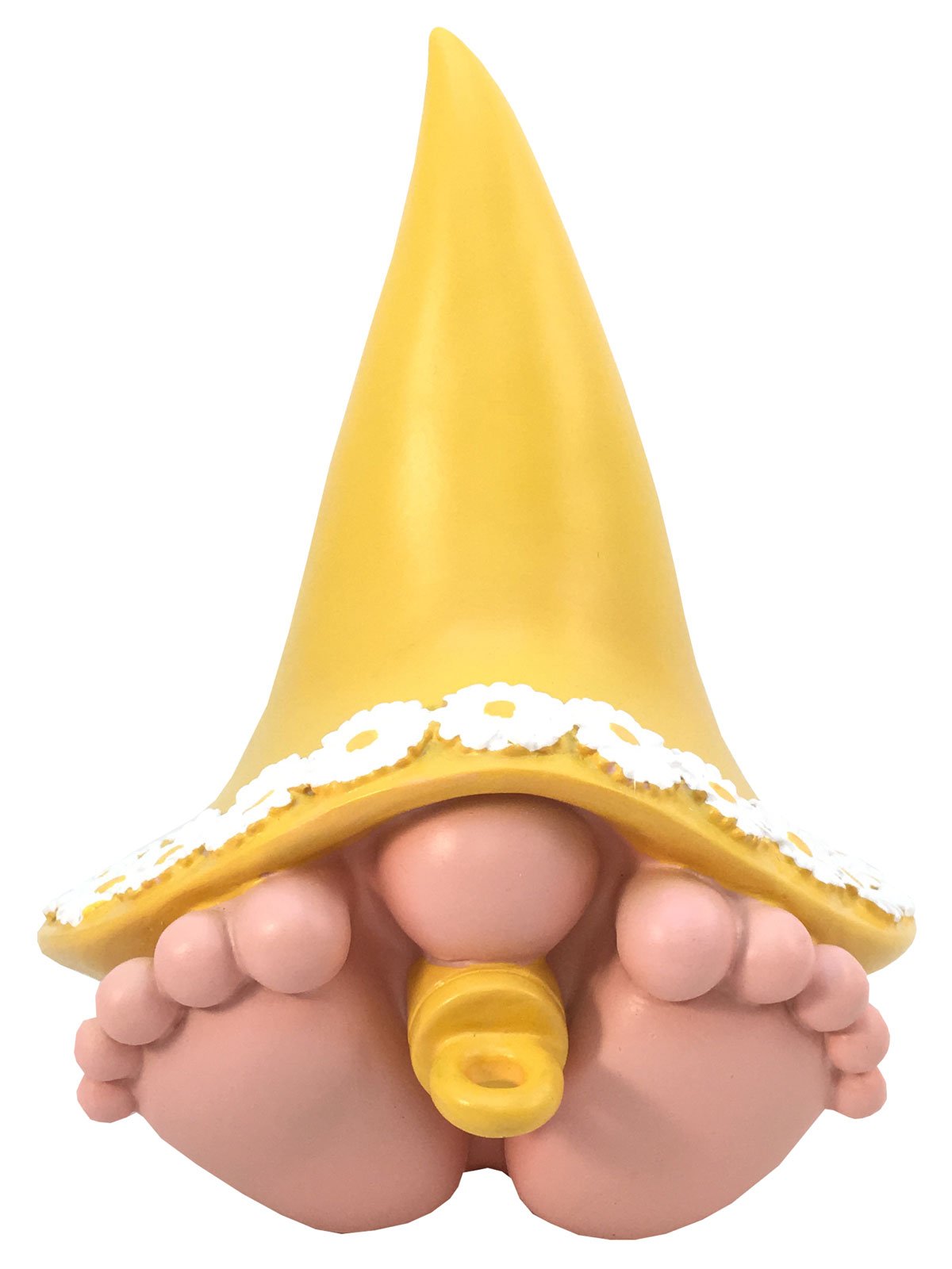 GlitZGlam Daisy the Giant Baby Gnome for the Enchanted Gnome and Fairy Garden (15.24 CM Tall) (Daisy Yellow)