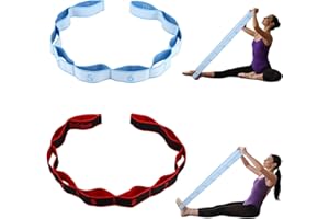 Sinbana 2pcs Numbered Resistance Band for Glutes & Yoga, 44.49in/113cm Numbered Excersing Pull Rope Stretch Rope 10-Section E