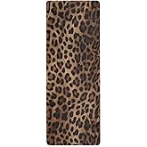 Leopard Print Yoga Mat Non Slip Natural Rubber Fitness Exercise Mat for Home Workout Gym Stretching Pilates Mats with Carrying Bag 71
