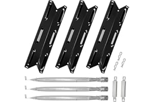 BQMAX Grill Parts for Kenmore 3 Burner Grill PG-4030400LD 146.34461410 146.34611410 146.23678310 PG-A4030400LD 146.16198211 146.23676310 Heat Plate & Burner Kit for Kenmore Grill Replacement Parts