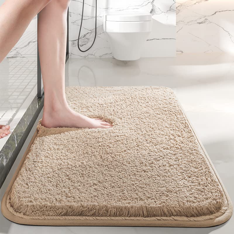 2 pcs non-slip bath mat 40 x 60 cm. Bath rugs non-slip and washable bath mat, bathroom rug with high hygroscopic bath rug for bath, bathroom, living room and bedroom.