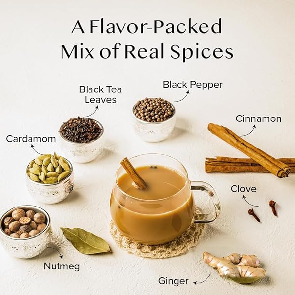 VAHDAM INSTANT CHAI TEA (3OZ/85G) – TRADITIONAL MASALA CHAI | MAKES 100 CUPS | NATURAL SPICES, ZERO CALORIES | INSTANT INDIAN TEA – NO STEEPING | UNSWEETENED TEA POWDER | FREE BAMBOO SPOON INSIDE