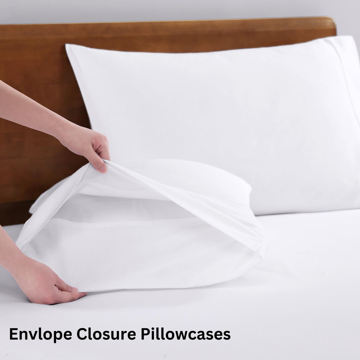 LANE LINEN Eco Friendly 100% Organic Cotton Queen Sheet Set, Soft & Comfy Fully Elasticized 15