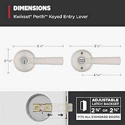 Kwikset Perth Entry Door Handle with Lock and