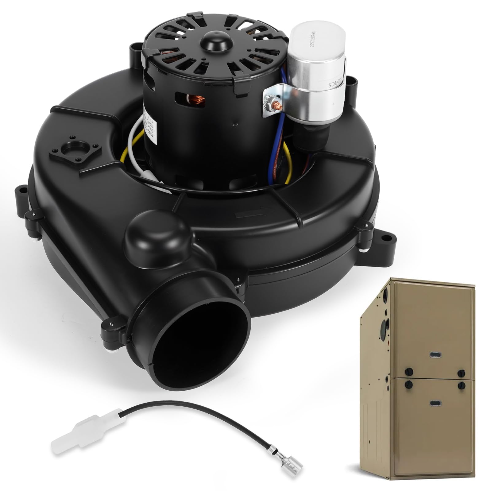 Photo 1 of Kozlira 7062-6200 Furnace Draft Inducer Blower Motor 115V 3400 RPM Fit for Trane American Standard Furnaces ADH/TDH/AUH/TUH Series, etc. - Replace Fasco D342094P07 Exhaust Vent Venter Motor